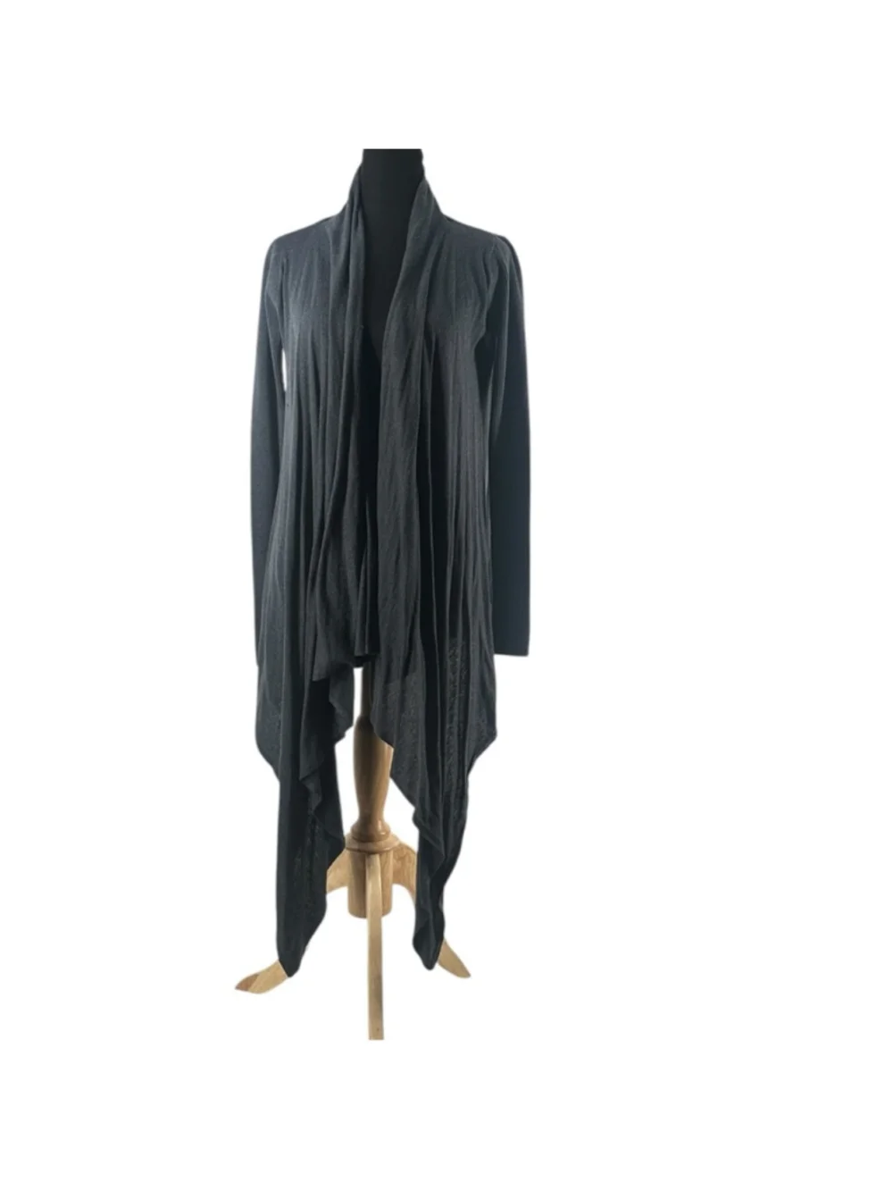 Lululemon Universal Wrap tencel bamboo cashmere  Heathered Black Swan yoga sz sm